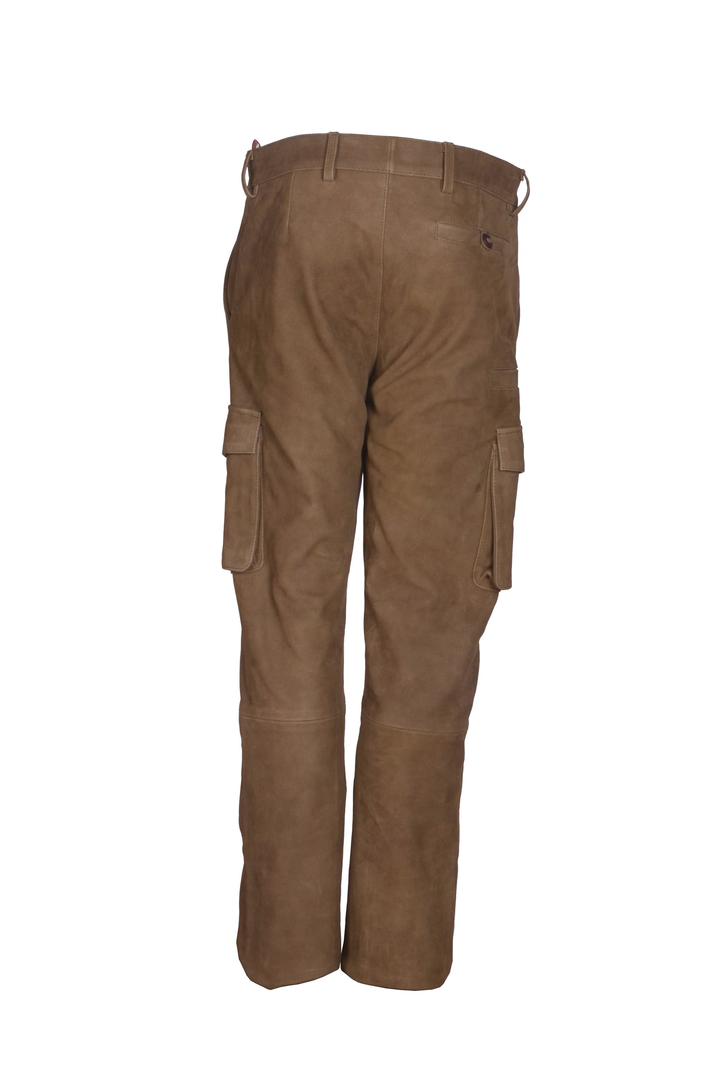 Brown Nubuck Leather Pant