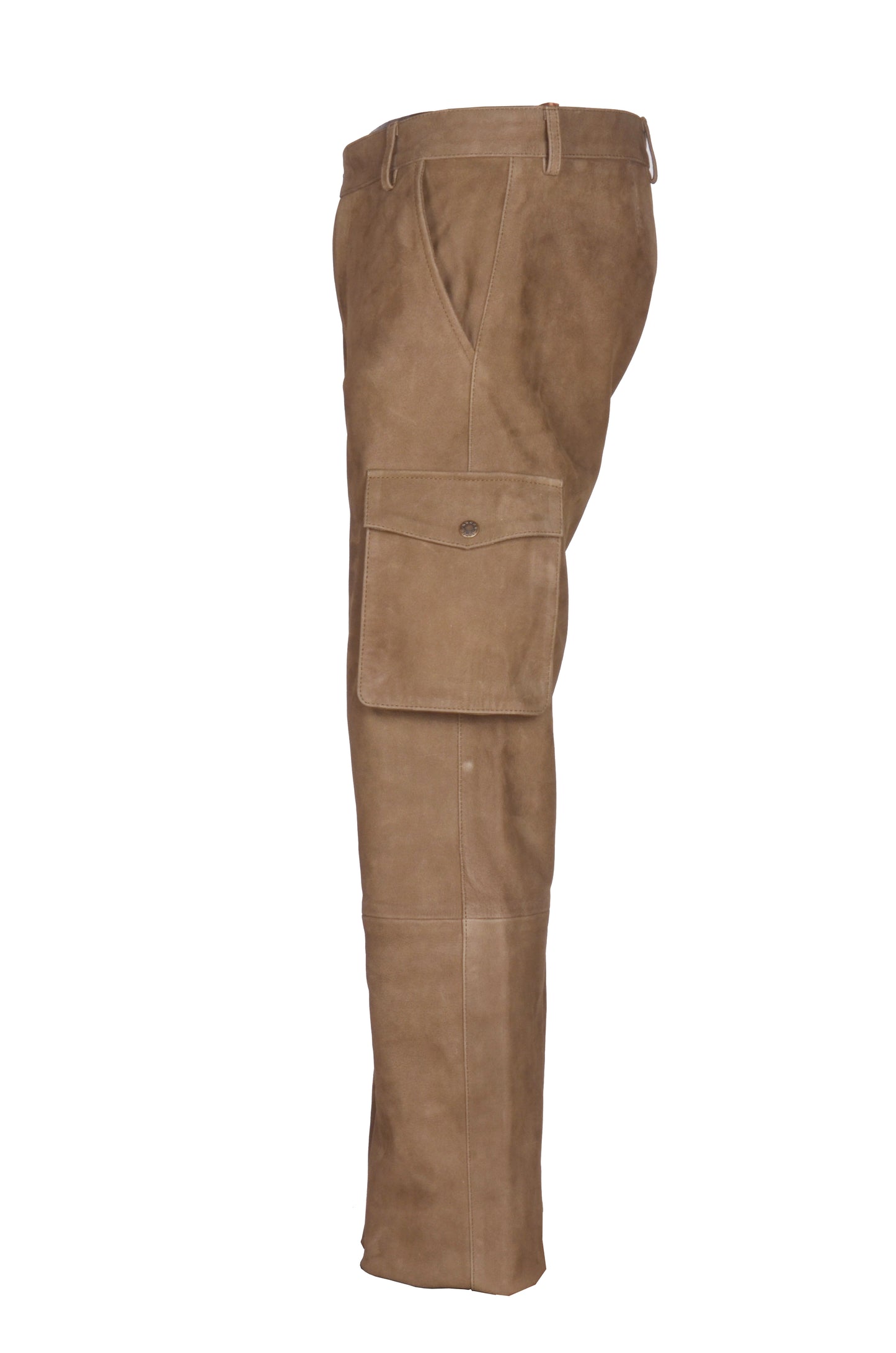 Brown Nubuck Leather Pant